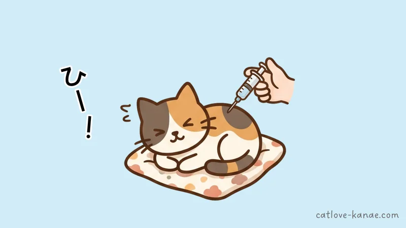 注射をされる猫